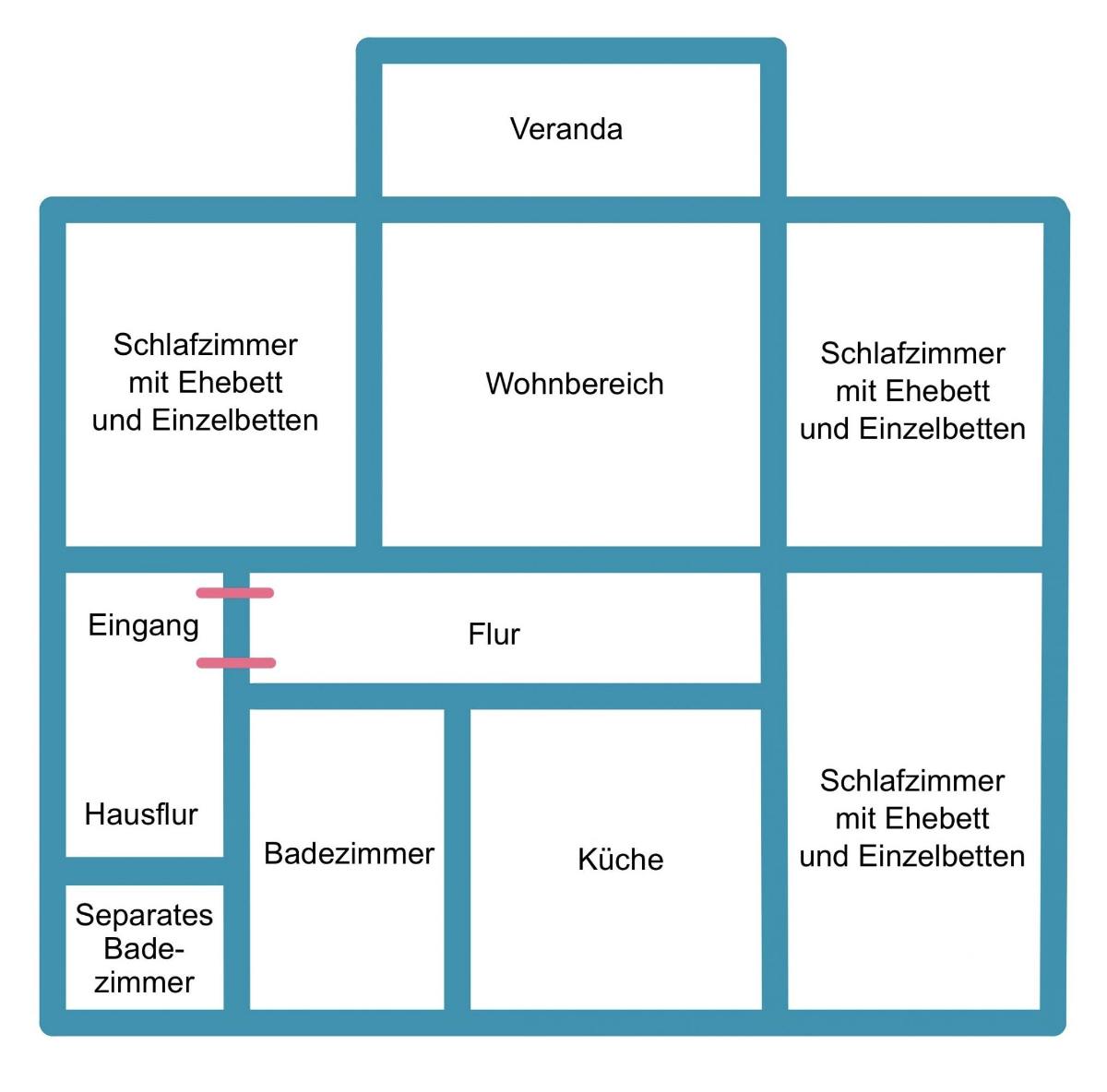 Grundriss Ferienwohnung Silberm&ouml;we Heringsdorf